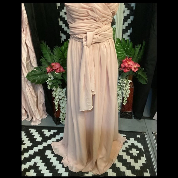 WFT-027 Chic Strapless Blush Dress Plus Size 3X - Picture 6 of 9